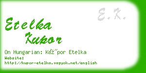 etelka kupor business card